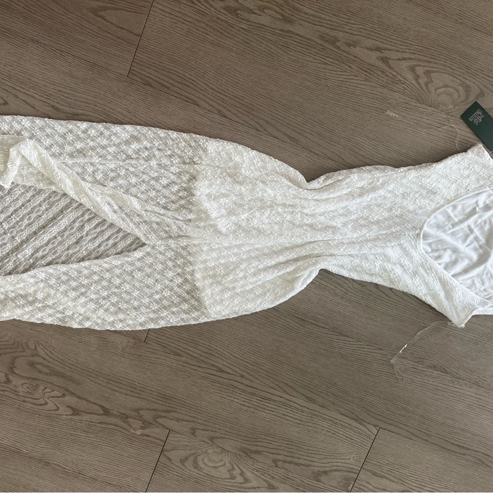 White Lace Detail Dress